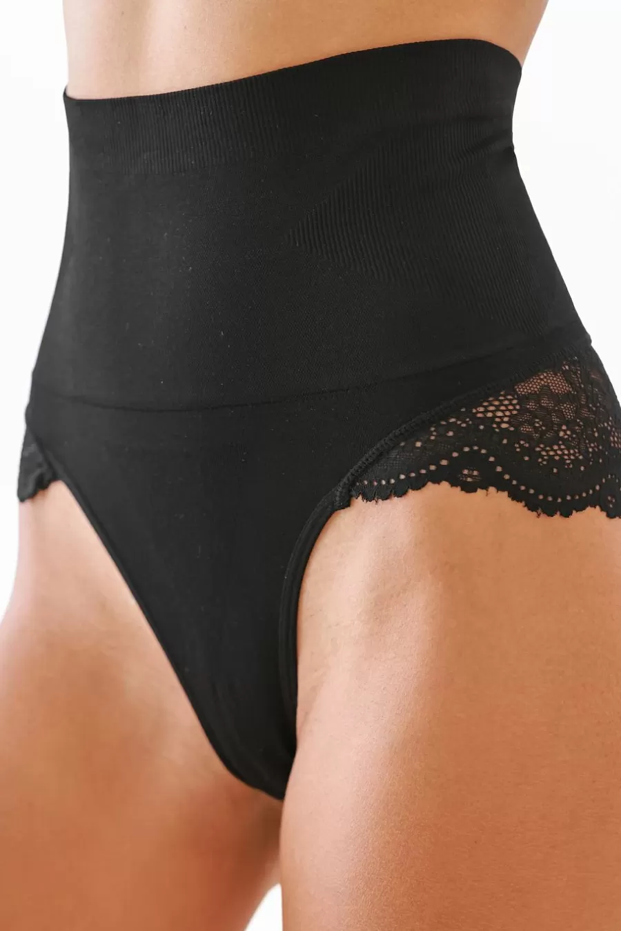 Cupshe Lingerie*Bas De Body à Taille Haute Noir