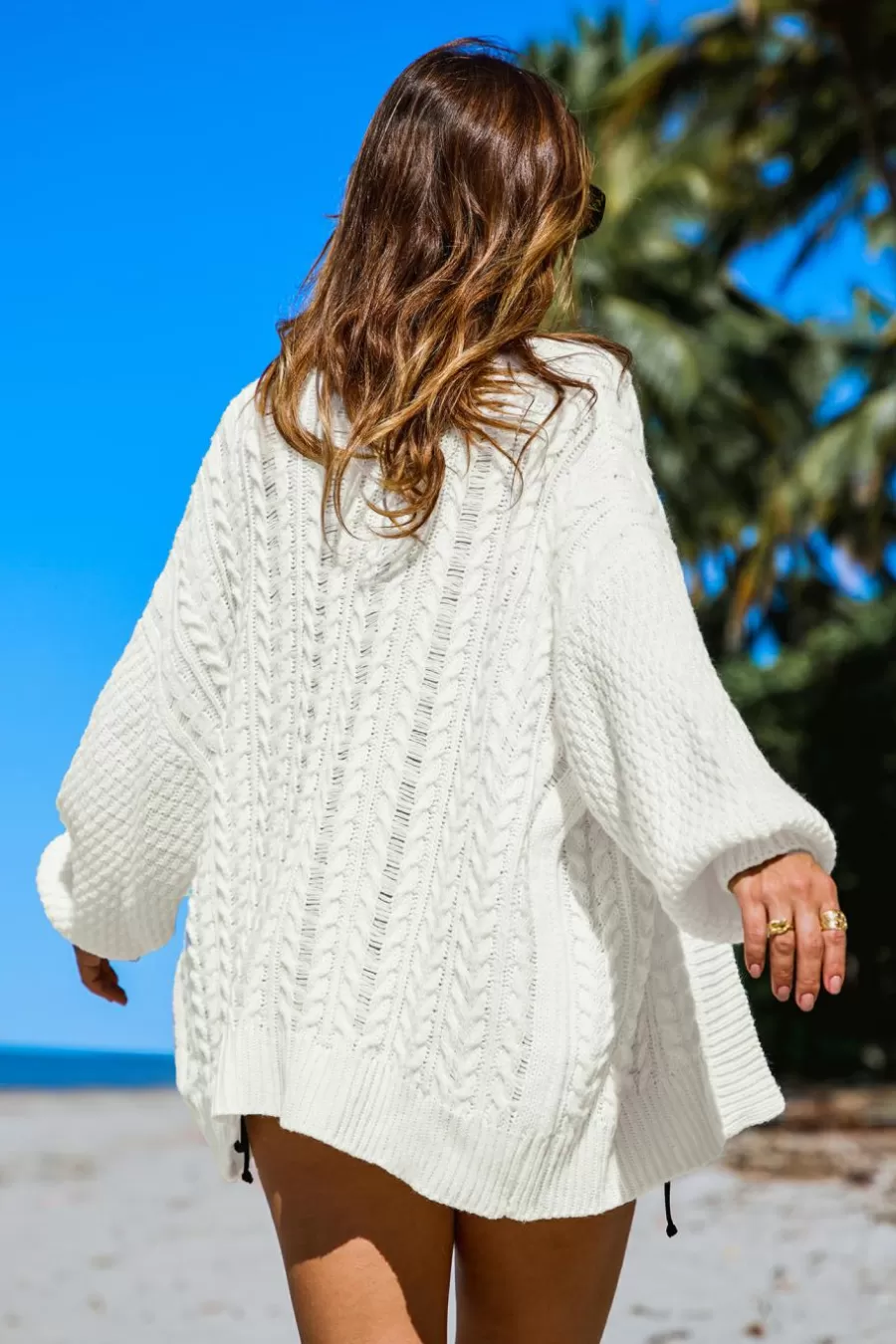 Cupshe Cardigan | Pulls & Gilets*Cardigan à Ouverture Sur Le Devant Et Manches Blouson Beige