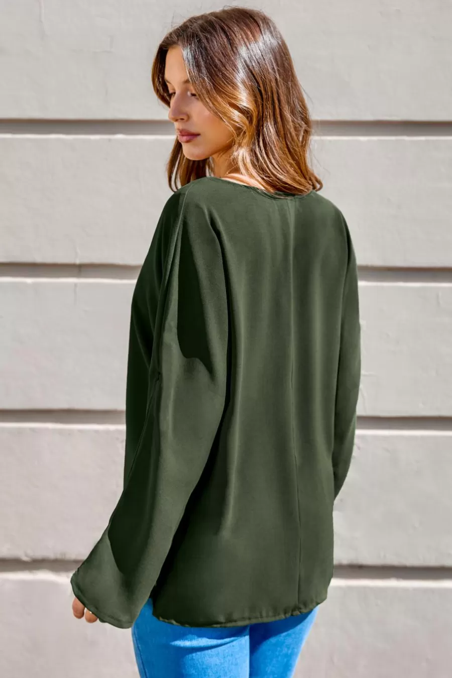 Cupshe T-Shirt & Débardeur | Chemise & Blouse*Chemise à Col En V Et Manches Longues e Vert