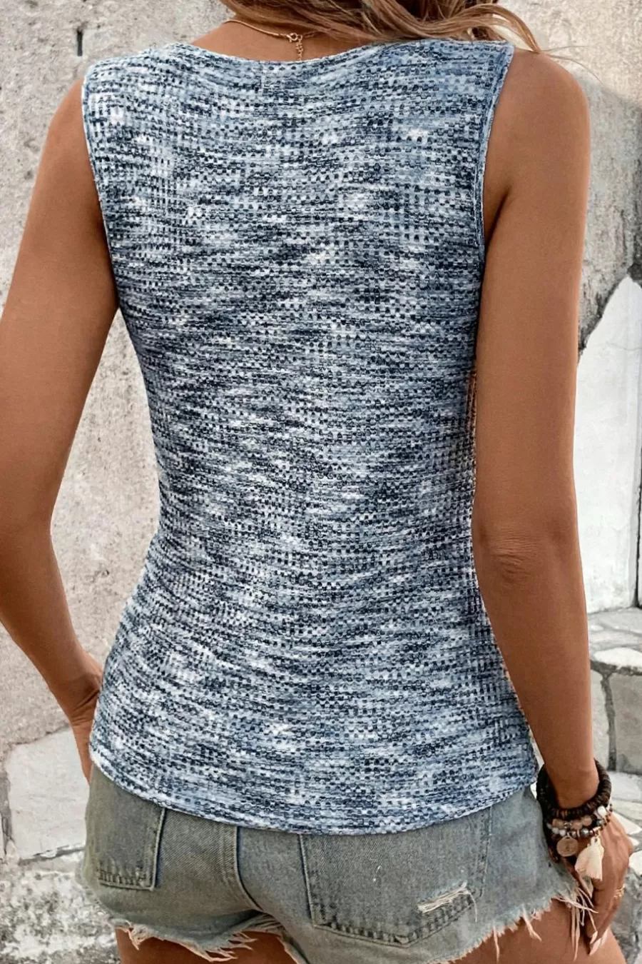 Cupshe T-Shirt & Débardeur | Pulls & Gilets*Débardeur Sans Manches En Jersey Avec Col En V Bleu marine