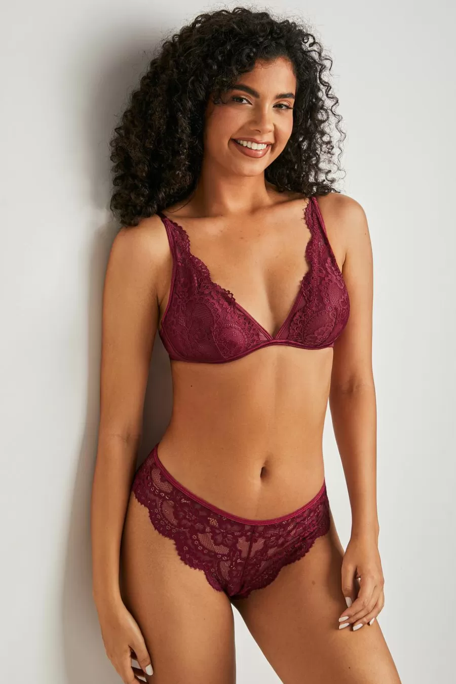 Cupshe Lingerie*Ensemble De Sous-vêtements Avec Armature En Dentelle Rouge