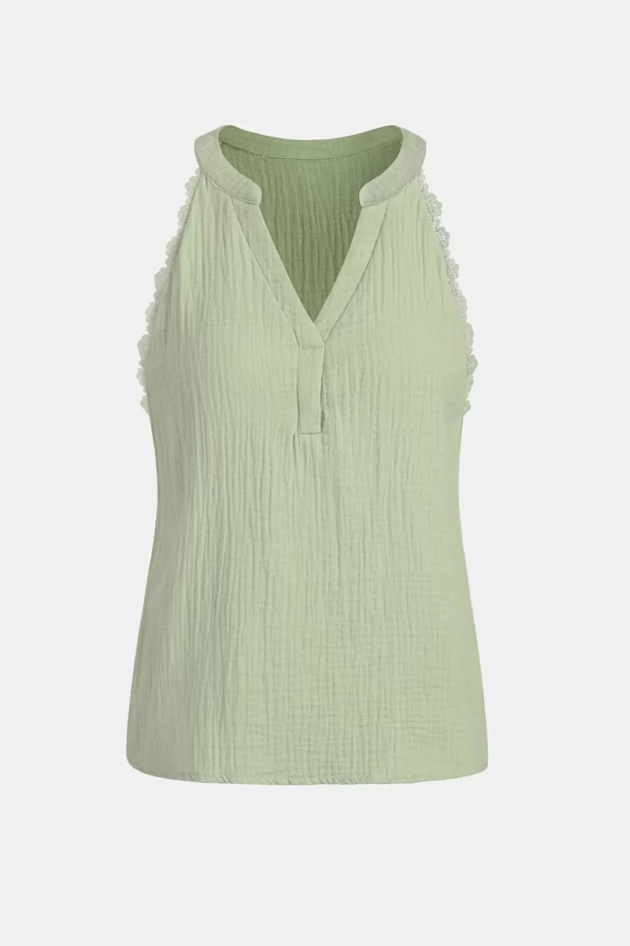 Cupshe T-Shirt & Débardeur*Haut Tissé En Pur Coton Sans Manches à Col En V Sage