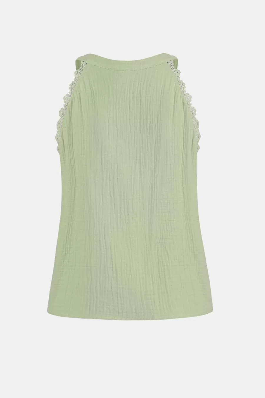 Cupshe T-Shirt & Débardeur*Haut Tissé En Pur Coton Sans Manches à Col En V Sage