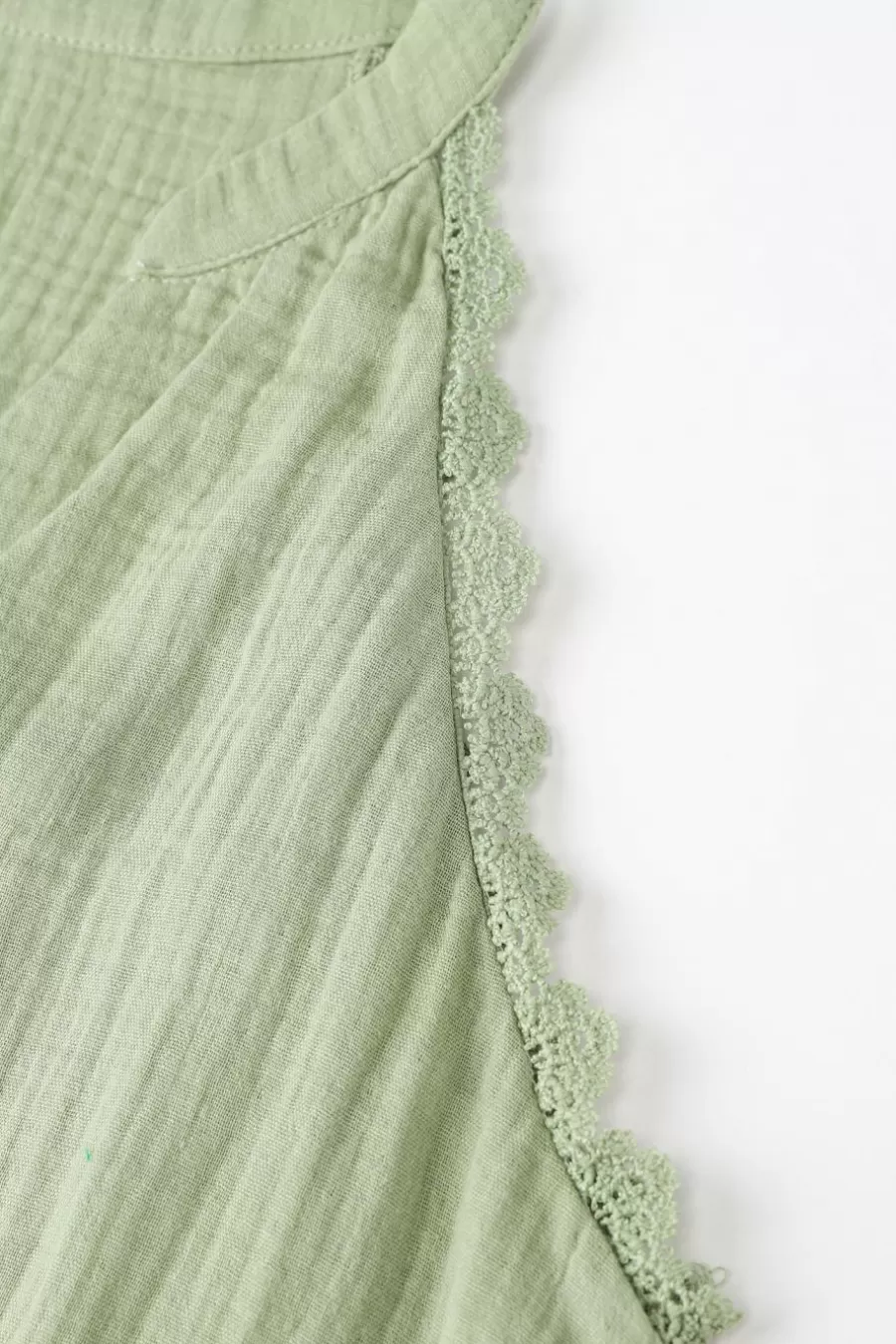 Cupshe T-Shirt & Débardeur*Haut Tissé En Pur Coton Sans Manches à Col En V Sage