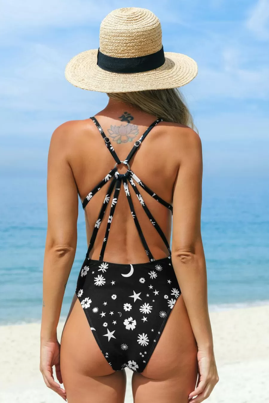 Cupshe Maillot 1 Pièce | Ventre Plat*Maillot De Bain Une Pièce à Bretelles Noir