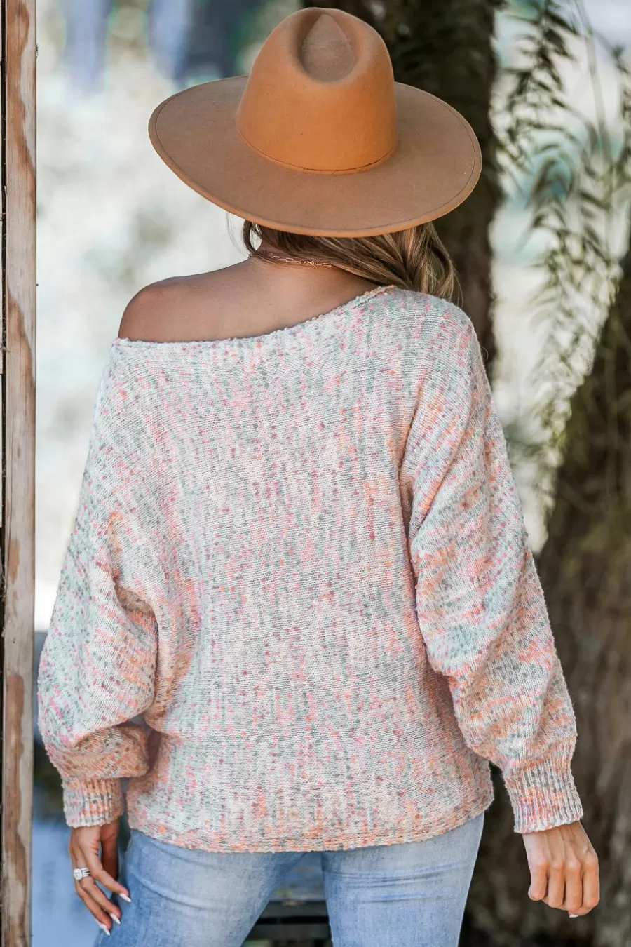 Cupshe Pull | Pulls & Gilets*Pull à Col Bateau Et Manches Longues En Tricot Confetti Rose