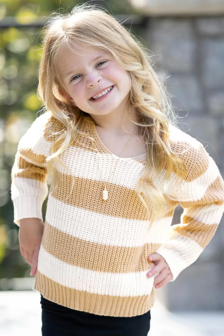 Cupshe Pull*Pull à Col En V Et Rayures Avec Manches Longues Pour Fille Neutre