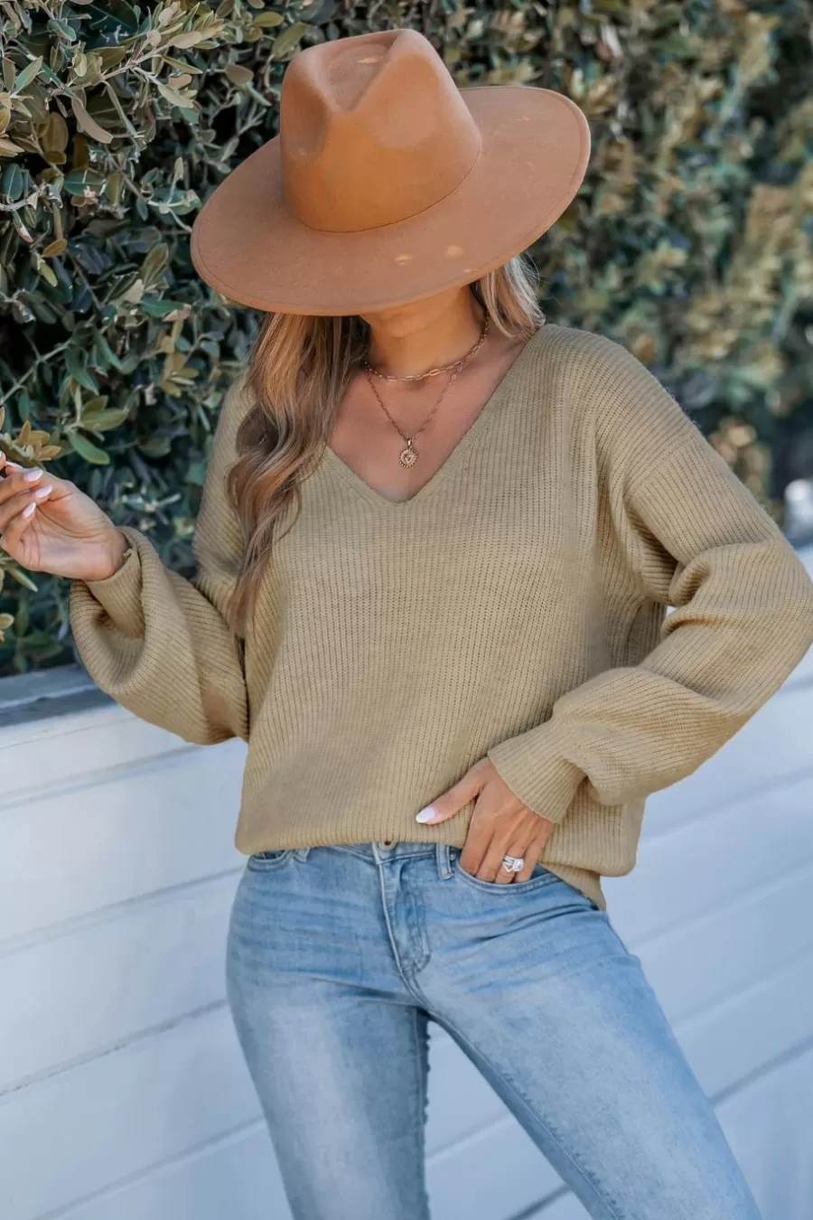 Cupshe Pull | Pulls & Gilets*Pull à Manches Longues Et Nœud Dans Le Dos Marron clair