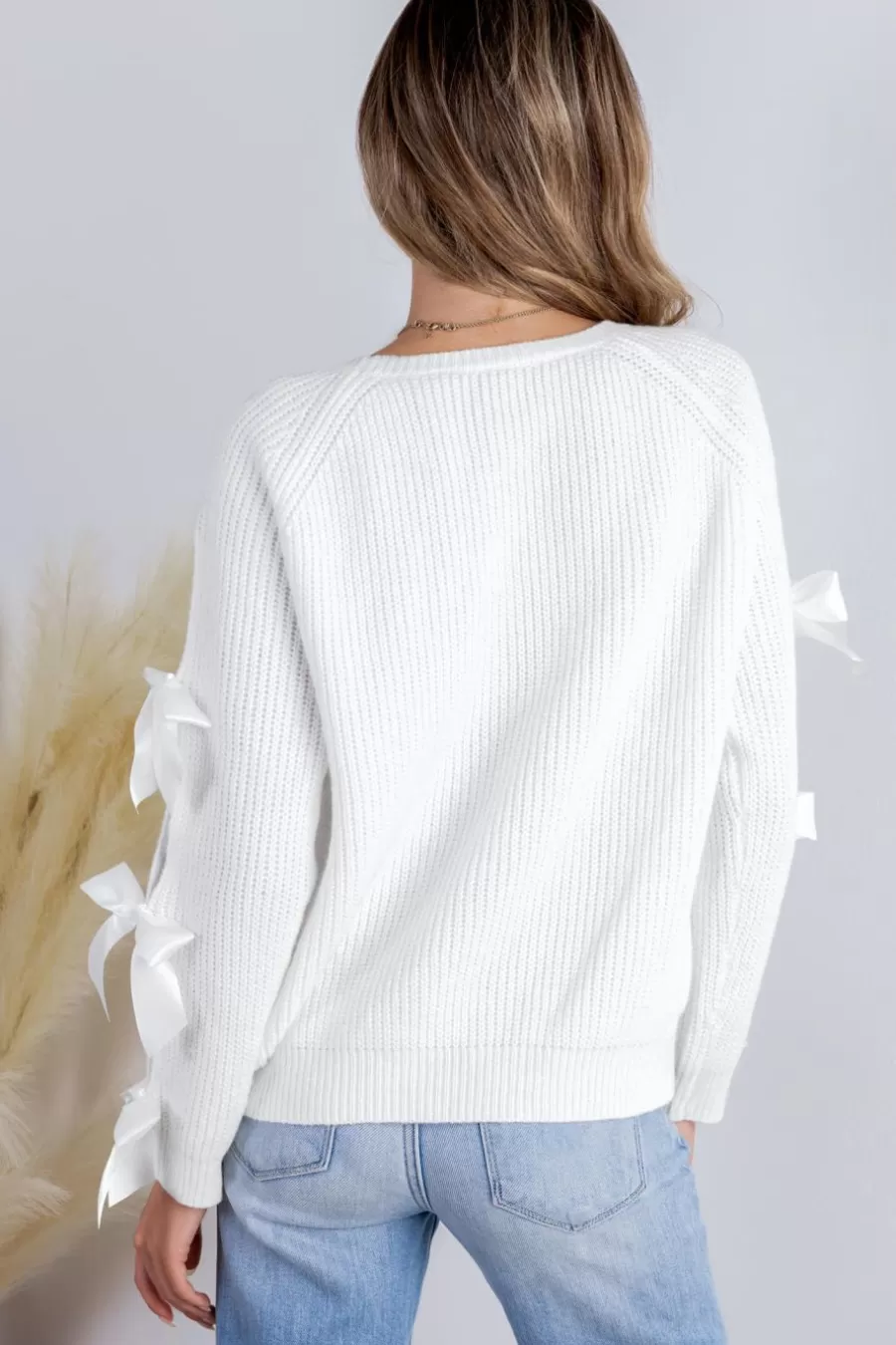 Cupshe Pull | Pulls & Gilets*Pull à Manches Longues Orné Du Nœud Blanc