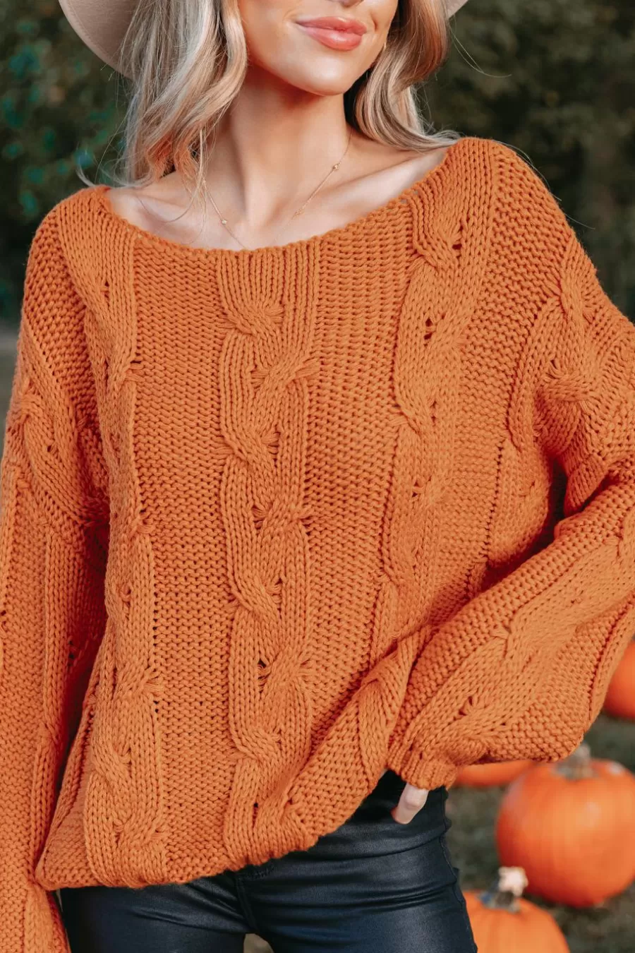 Cupshe Pull | Pulls & Gilets*Pull à Une épaule En Tricot Torsadé Orange