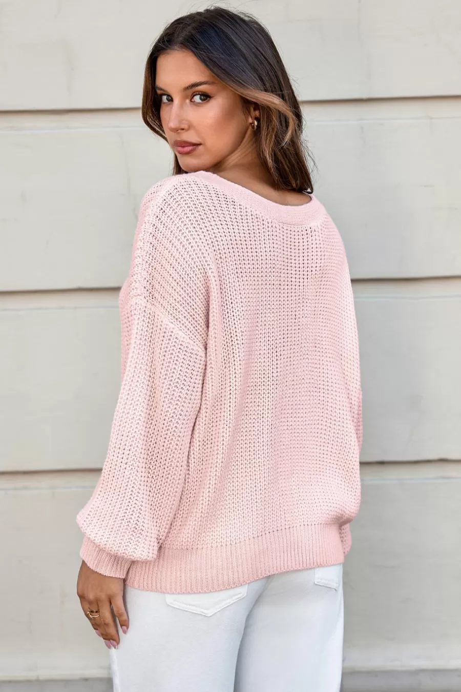 Cupshe Pull | Pulls & Gilets*Pull En Tricot à Manches Longues Avec Nœud Rose