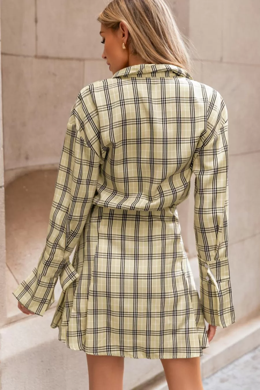 Cupshe Robe Courte | Robe Trapèze*Robe Courte En Coton à Col De Chemise Et Boutons Sur Le Devant Kaki